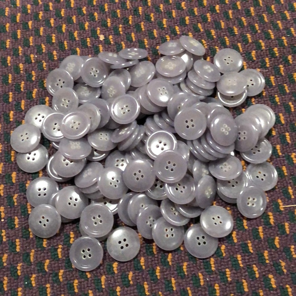 NWOT lot of grey 4 hole buttons for crafts or sewing